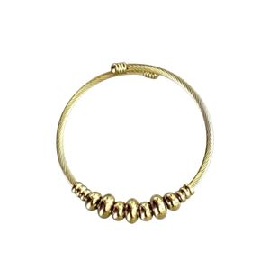 Beaded Cable Bracelet - Gold